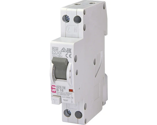 ETI Aardlekschakelaar B-kar. 1-polig+nul 16A 1 ETI Aardlekschakelaar B-kar. 1-polig+nul 16A