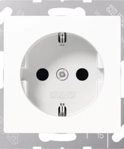 JUNG A500 Inbouw Basiselement Wandcontactdoos (wcd) Met Verhoogde Aanrakingsveiligheid RA 1-voudig Alpine Wit A 1520 KI WW