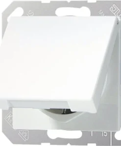 JUNG A500 Inbouw Basiselement Wandcontactdoos (wcd) RA Met Klep 1-voudig Alpine Wit A 1520 KL WW