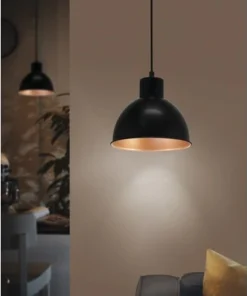 EGLO Hanglamp Truro 1 Ø 21 Cm Zwart/koper