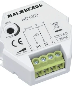 MALMBERGS Pulsdrukker Dimmer Inbouw 0-200 W Wit