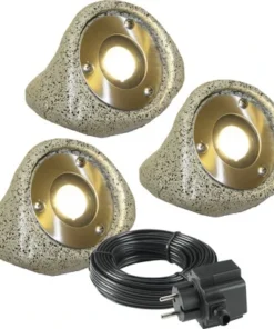 Season Lights SEASONLIGHTS LED Spot Gomez Steenlook Grijs, 3 Stuks