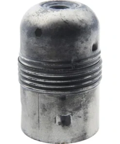 Lampfitting E27 Metaal Vintage Zilver (kort Schroefdraad)