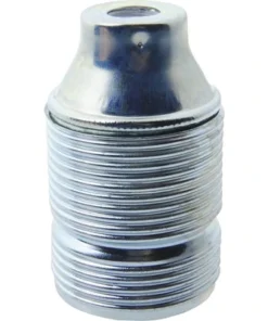 Lampfitting E27 Metaal Zilver (lang Schroefdraad)