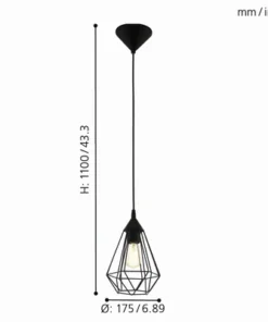 EGLO Hanglamp Tarbes Ø 17,5 Cm Zwart -Binnenverlichting Verkoopwinkel DV 8 5865414 06 4c DE 20210211052838