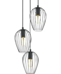 EGLO Hanglamp Newtown 3-lichts Zwart -Binnenverlichting Verkoopwinkel DV 8 5881564 09 4c DE 20210211051800
