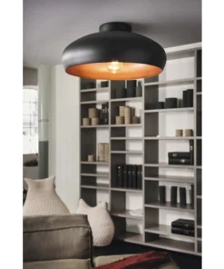 EGLO Plafondlamp Mogano Ø 40 Cm Zwart-koper