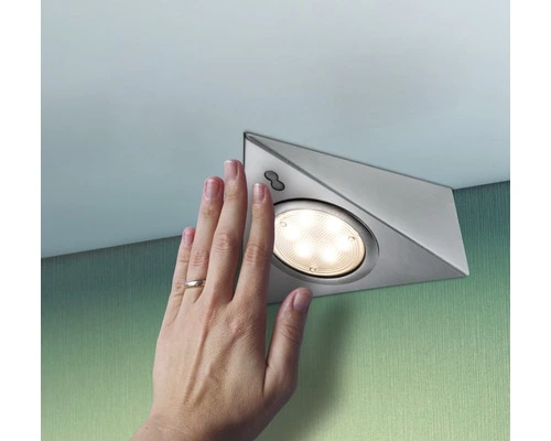 PAULMANN LED Onderbouwverlichting Met Bewegingssensor Geborsteld RVS, 3 Stuks 2 PAULMANN LED Onderbouwverlichting Met Bewegingssensor Geborsteld RVS, 3 Stuks - Afbeelding 2