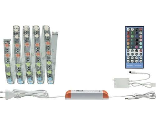 PAULMANN MaxLED 500 LED-strip Basisset RGBW 150 Cm Zilver Gecoat 1 PAULMANN MaxLED 500 LED-strip Basisset RGBW 150 Cm Zilver Gecoat