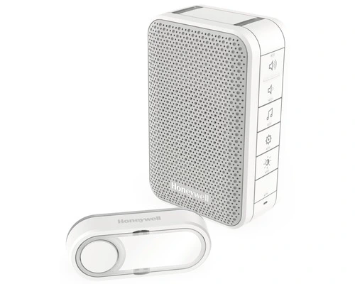 HONEYWELL Draadloze Gong Met Beldrukker DC313S Wit 1 HONEYWELL Draadloze Gong Met Beldrukker DC313S Wit