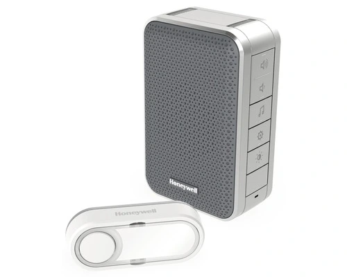HONEYWELL Draadloze Gong Met Beldrukker DC313SG Grijs 1 HONEYWELL Draadloze Gong Met Beldrukker DC313SG Grijs