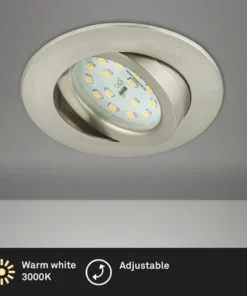 BRILONER LED Inbouwspot 8312 Ø 82 Mm Nikkel Mat