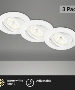 BRILONER LED Inbouwspot Set 8312 Ø 82 Mm Wit, 3 Stuks