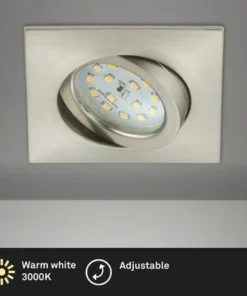 BRILONER LED Inbouwspot 8314 82x82 Mm Nikkel Mat