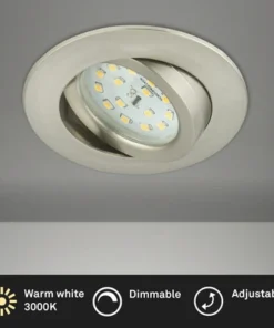 BRILONER LED Inbouwspot 8317 Ø 82 Mm Nikkel Mat