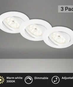 BRILONER LED Inbouwspot Set 8317 Ø 82 Mm Wit, 3 Stuks