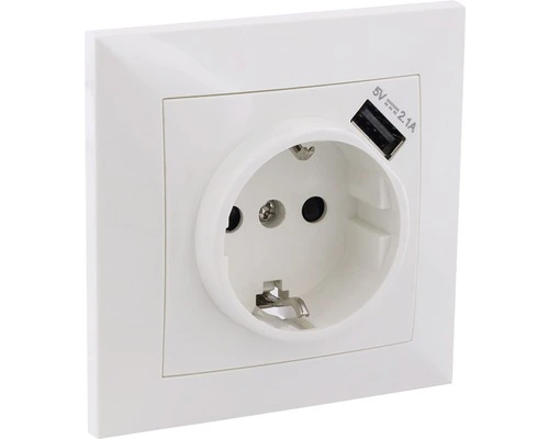 Q-LINK Inbouw Wandcontactdoos (wcd) 1-voudig RA + USB Met Afdekraam Polarwit 2 Q-LINK Inbouw Wandcontactdoos (wcd) 1-voudig RA + USB Met Afdekraam Polarwit - Afbeelding 2