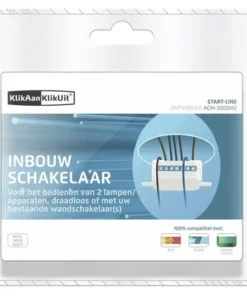 KLIKAANKLIKUIT® Inbouw Schakelaar Duo ACM-3000H2 Wit, Max. 3000 Watt 5 KLIKAANKLIKUIT® Inbouw Schakelaar Duo ACM-3000H2 Wit, Max. 3000 Watt -Binnenverlichting Verkoopwinkel DV 8 6195245 02 4c NL 20170914185233