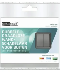 KLIKAANKLIKUIT® Draadloze Wandschakelaar Voor Buiten Dubbel AGST-8802 Antraciet 9 KLIKAANKLIKUIT® Draadloze Wandschakelaar Voor Buiten Dubbel AGST-8802 Antraciet -Binnenverlichting Verkoopwinkel DV 8 6195247 02 4c NL 20170914185326