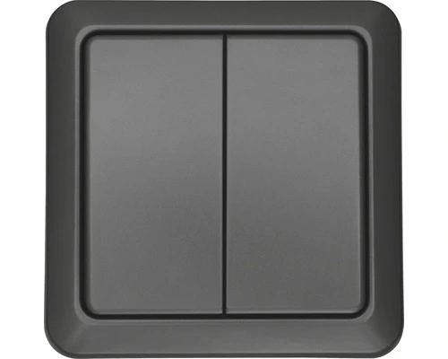 KLIKAANKLIKUIT® Draadloze Wandschakelaar Voor Buiten Dubbel AGST-8802 Antraciet 2 KLIKAANKLIKUIT® Draadloze Wandschakelaar Voor Buiten Dubbel AGST-8802 Antraciet - Afbeelding 2