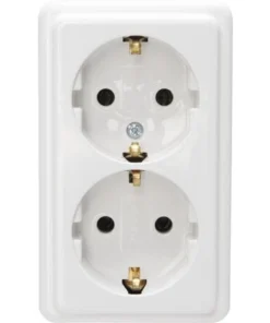 ROTH LANGE Opbouw Wandcontactdoos 2-voudig RA Polarwit