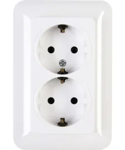 ROTH LANGE Inbouw Wandcontactdoos 2-voudig RA Polarwit