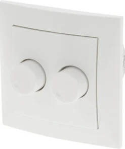 EXIN Inbouw Basiselement Duodimmer Met Berker S1 Dimmerknop Voor LED Lampen 6-50 W Polar Wit