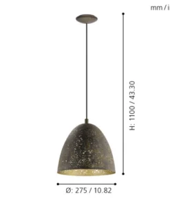 EGLO Hanglamp Safi Bruin-goud E27 Max. 60W Ø 27,5 Cm Energieklasse A++ -Binnenverlichting Verkoopwinkel DV 8 6333116 08 4c DE 20210211063432