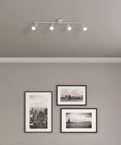 LED Spot 4-lichts Nikkel