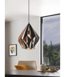 EGLO Hanglamp Carlton-1 Ø 38,5 Cm Zwart-koper
