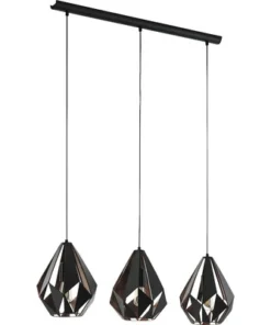 EGLO Hanglamp Carlton-1 3-lichts Zwart-koper