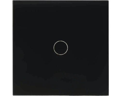 ONE TWO TOUCH Glaspaneel Enkel Voor Touch Schakelmateriaal Zwart 1 ONE TWO TOUCH Glaspaneel Enkel Voor Touch Schakelmateriaal Zwart