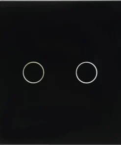 ONE TWO TOUCH Glaspaneel Dubbel Voor Touch Schakelmateriaal Zwart