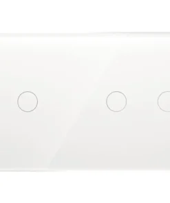 ONE TWO TOUCH Glaspaneel 1x Enkel/1x Dubbel Voor Touch Schakelmateriaal Wit