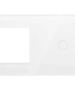 ONE TWO TOUCH Glaspaneel Combinatie 1x Afdekraam/1x Touch Enkel Wit