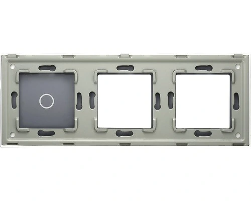 ONE TWO TOUCH Glaspaneel Combinatie 2x Afdekraam/1x Touch Enkel Wit 3 ONE TWO TOUCH Glaspaneel Combinatie 2x Afdekraam/1x Touch Enkel Wit - Afbeelding 3