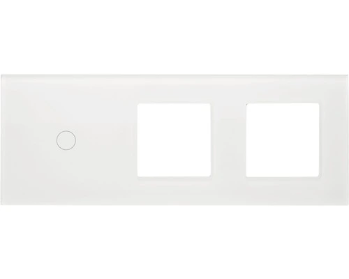 ONE TWO TOUCH Glaspaneel Combinatie 2x Afdekraam/1x Touch Enkel Wit 1 ONE TWO TOUCH Glaspaneel Combinatie 2x Afdekraam/1x Touch Enkel Wit