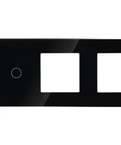ONE TWO TOUCH Glaspaneel Combinatie 2x Afdekraam/1x Touch Dubbel Zwart