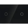 ONE TWO TOUCH Glaspaneel 2x Enkel Voor Touch Schakelmateriaal Zwart