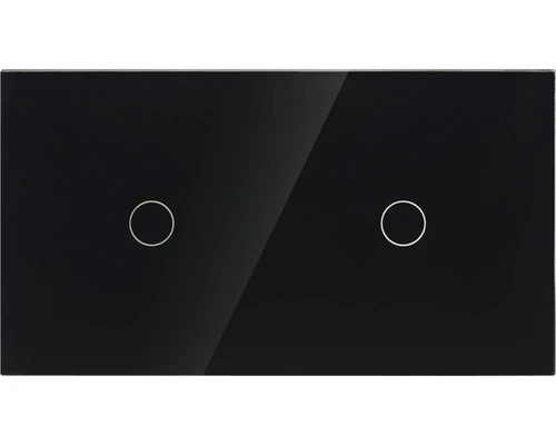 ONE TWO TOUCH Glaspaneel 2x Enkel Voor Touch Schakelmateriaal Zwart 1 ONE TWO TOUCH Glaspaneel 2x Enkel Voor Touch Schakelmateriaal Zwart