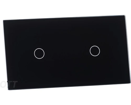 ONE TWO TOUCH Glaspaneel 2x Enkel Voor Touch Schakelmateriaal Zwart 2 ONE TWO TOUCH Glaspaneel 2x Enkel Voor Touch Schakelmateriaal Zwart - Afbeelding 2