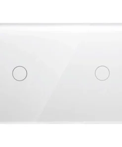 ONE TWO TOUCH Glaspaneel 2x Enkel Voor Touch Schakelmateriaal Wit