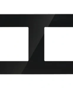 ONE TWO TOUCH Afdekraam Glas 2-voudig Zwart