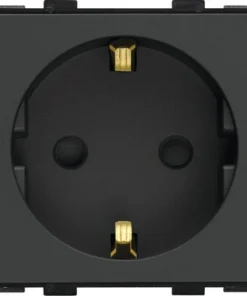 Binnenverlichting Verkoopwinkel 28 ONE TWO TOUCH Inbouw Wandcontactdoos Zwart