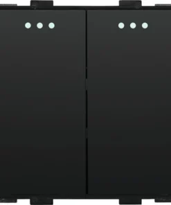 ONE TWO TOUCH Inbouw Wisselschakelaar Dubbel Zwart