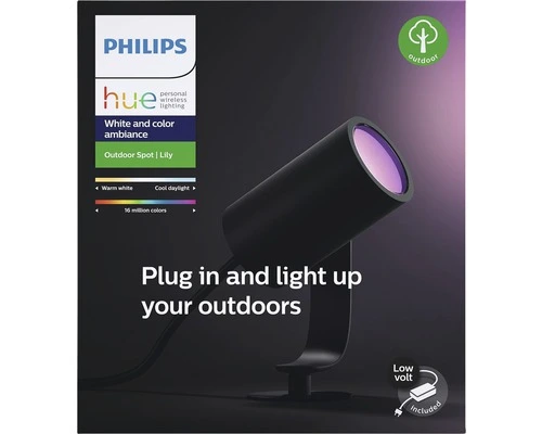 PHILIPS Hue White And Color Ambiance LED Buitenspot Lily Zwart 24V (basisset) 5 PHILIPS Hue White And Color Ambiance LED Buitenspot Lily Zwart 24V (basisset) - Afbeelding 5