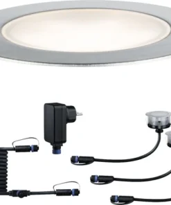 PAULMANN Plug & Shine Grondinbouwspot Floor Eco IP67 24V Zilver (basisset)