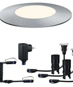 PAULMANN Plug & Shine Grondinbouwspot Floor Mini IP67 24V Zilver (basisset)