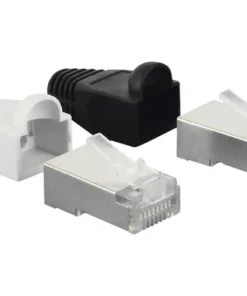 Q-LINK RJ45 Stekker + Hoes Assorti, 4 Stuks