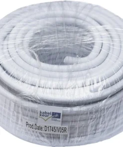 TECHNETIX Coax Installatiekabel Wit 10 Meter (in Doos)